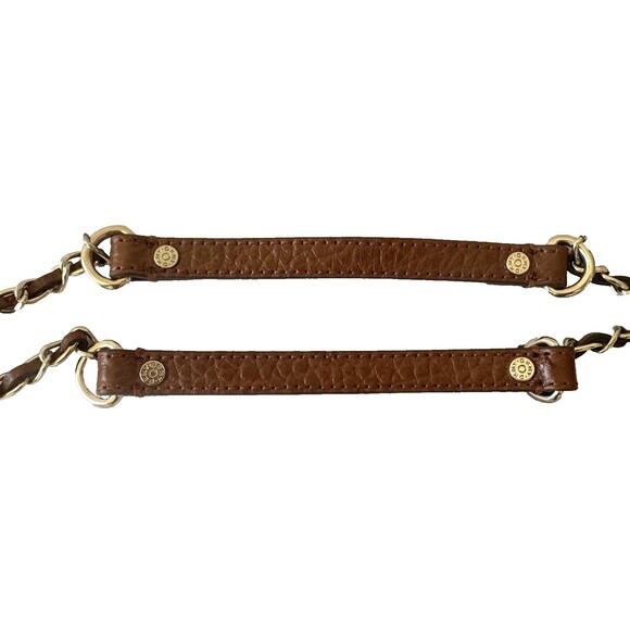 DKNY Brown Monogram Jacquard Logo Chain Strap Small Crossbody Shoulder Bag - Picture 7 of 16